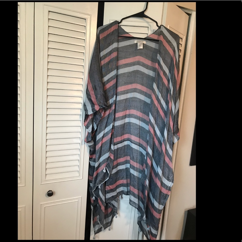 striped kimono